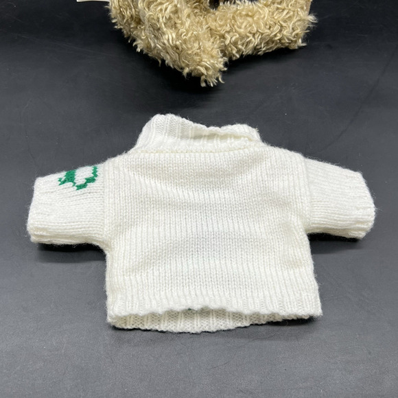 Vintage Sunkid Teddy Bear 11" Stuffed Plush Animal Germany Plaid Scarf Sweater - Picture 15 of 16